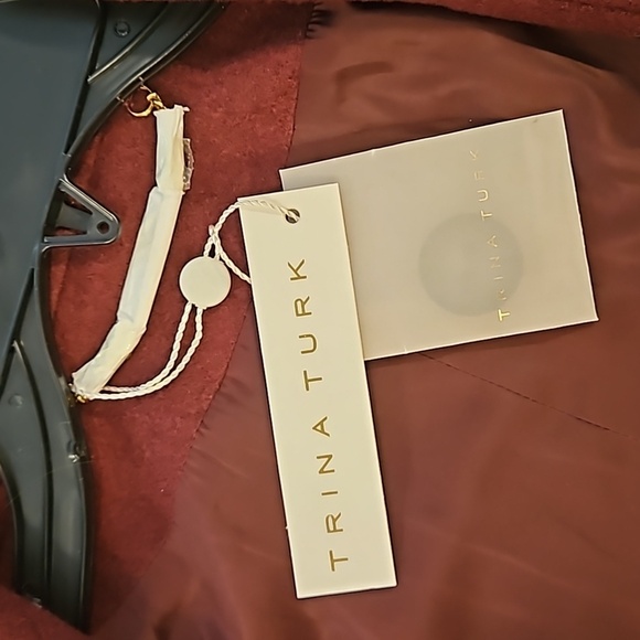 💕TRINA TURK💕 Parker Cape ~ Knit Melton Cab Frank Large L NWT - Picture 13 of 15